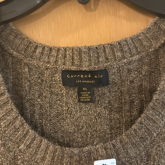 Anthropologie Current Air Cable Knit Sweater Midi Maxi Dress New Brown Size XL - Picture 6 of 12